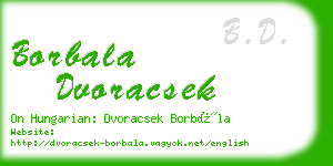 borbala dvoracsek business card